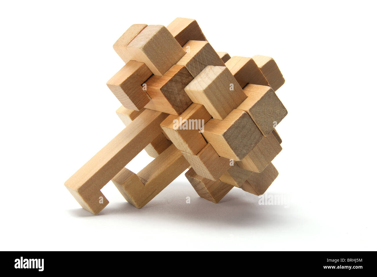 3D Holzpuzzle Stockfoto