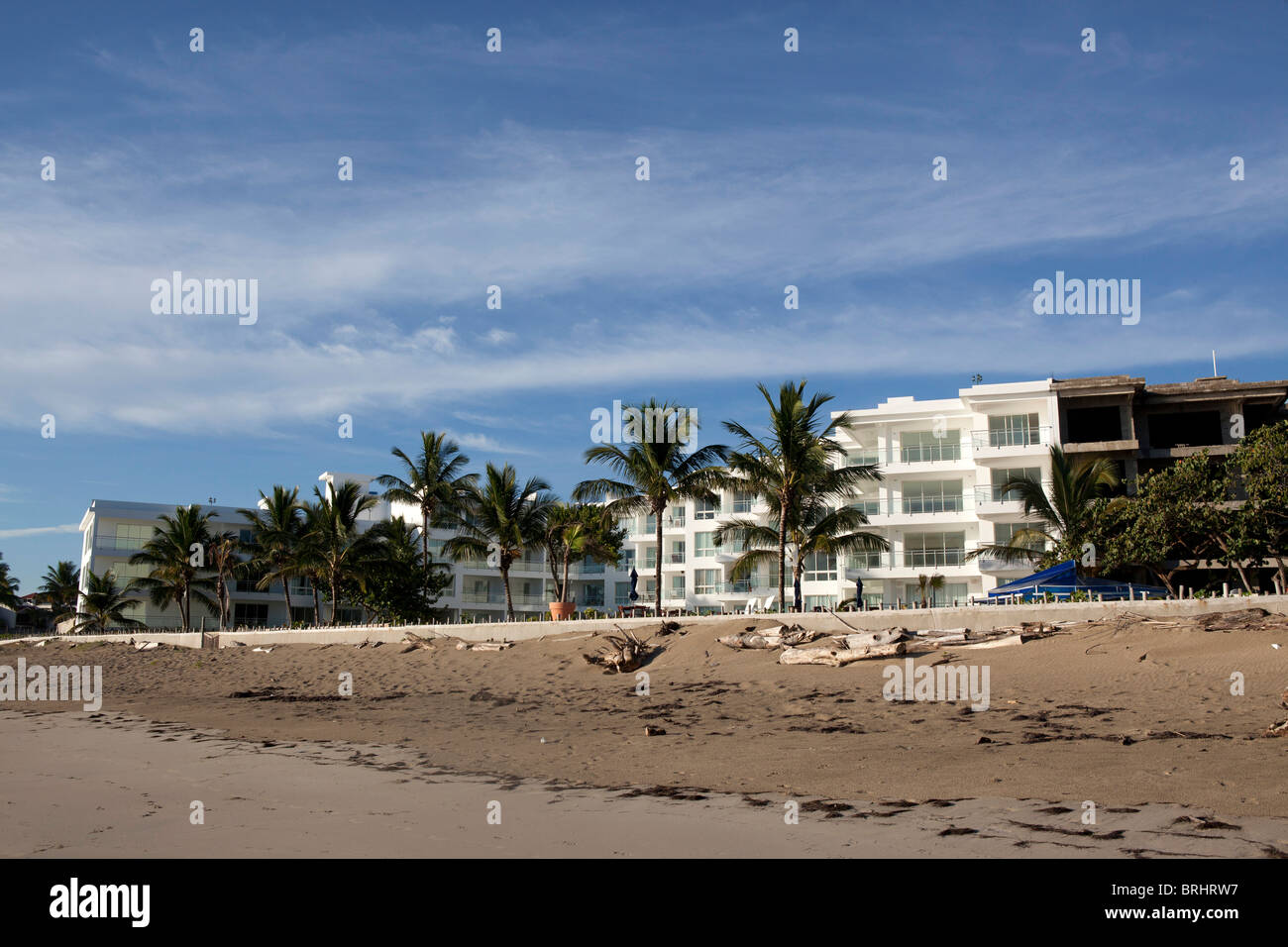 unvollendete Strand vorderen Immobilienentwicklung in Cabarete, Dominikanische Republik Stockfoto