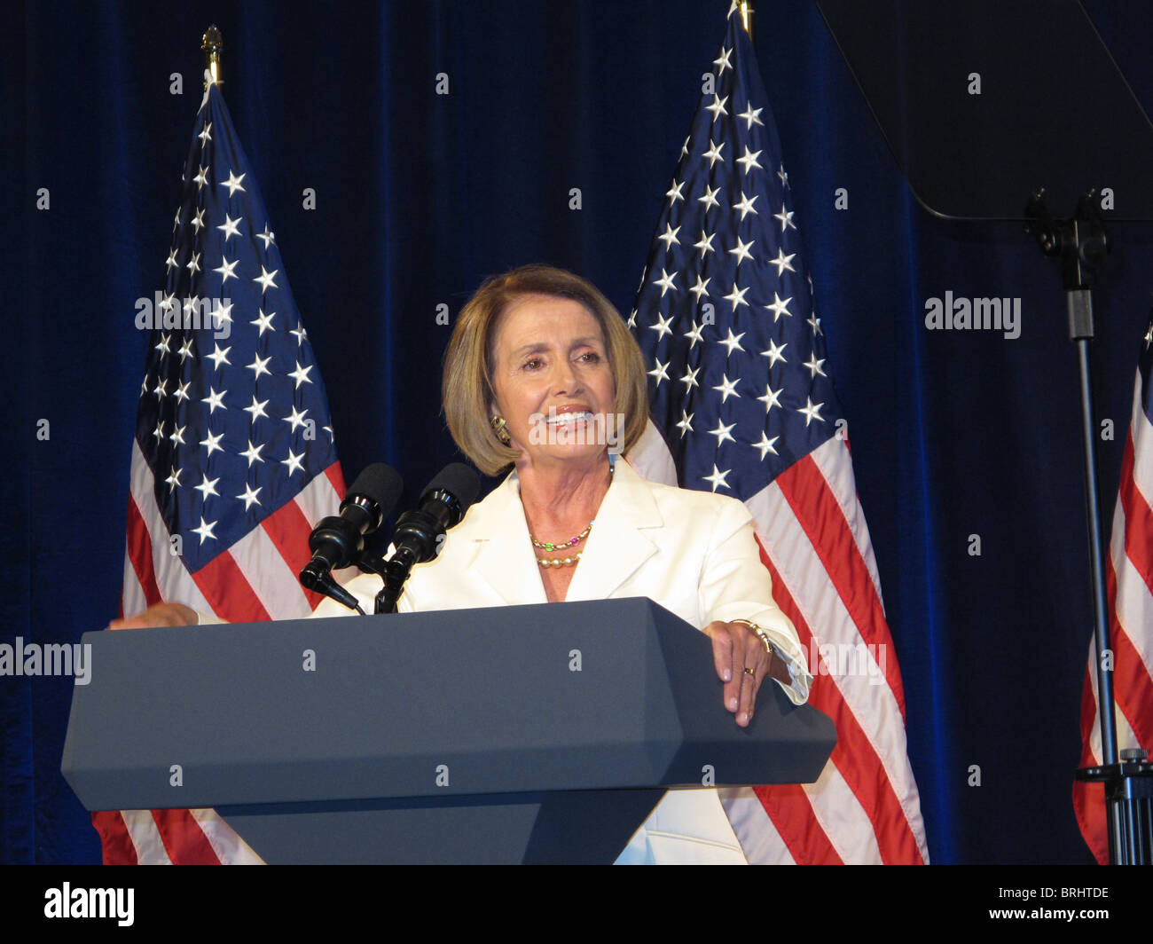 Sprecher des Repräsentantenhauses Kongress Nancy Pelosi. Die mächtigste Politikerin in der US-Regierung. Stockfoto