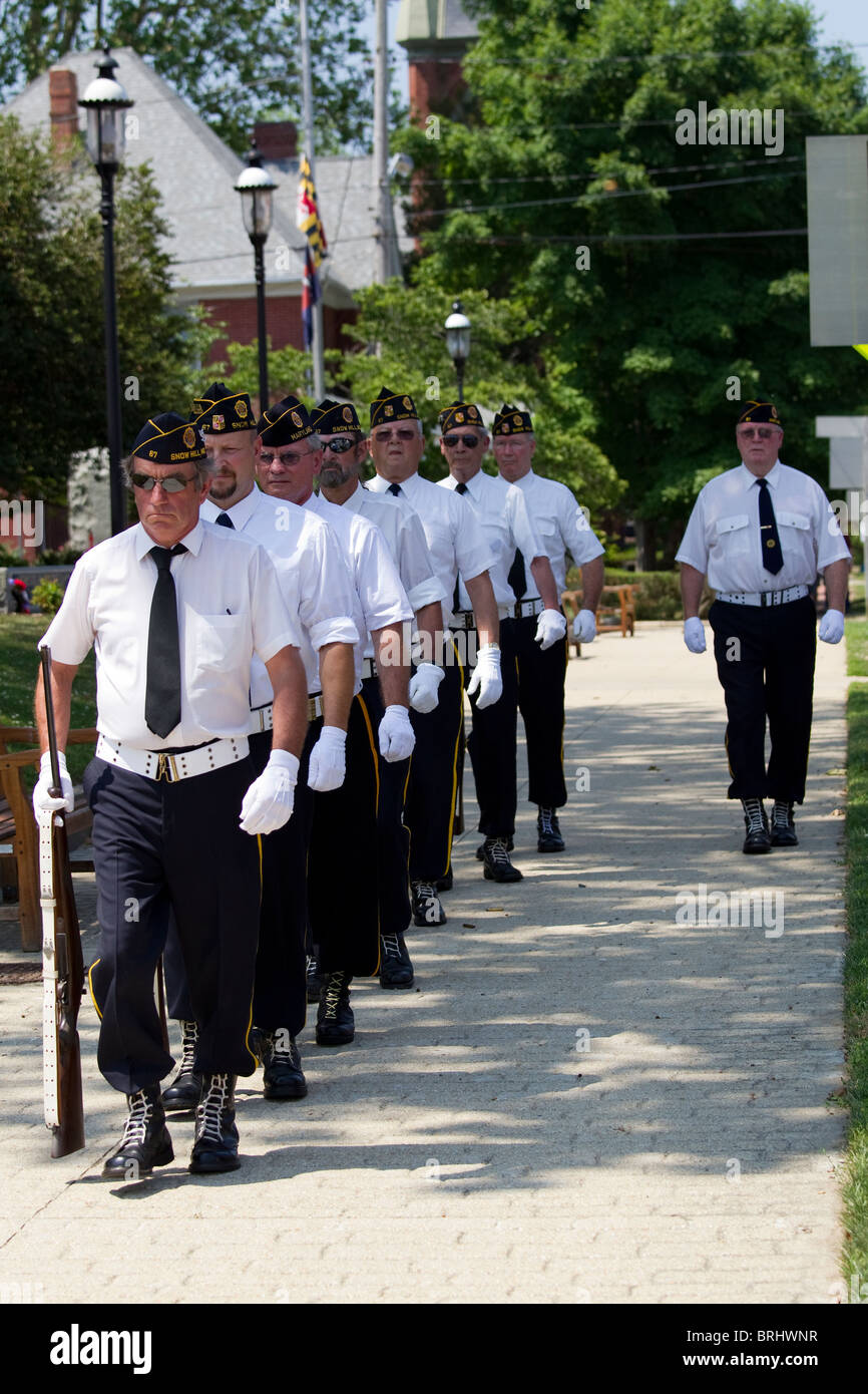 Memorial Day Gedenken mit militärischen Zeremonie in Sugar Hill, Maryland, USA Stockfoto