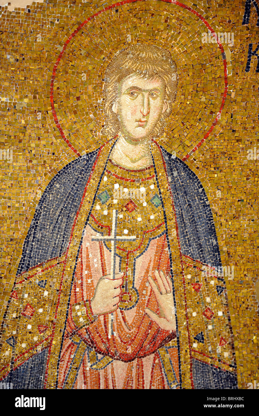 Ein Mosaik des Heiligen Andronicus in der Chora-Kirche in Istanbul Stockfoto