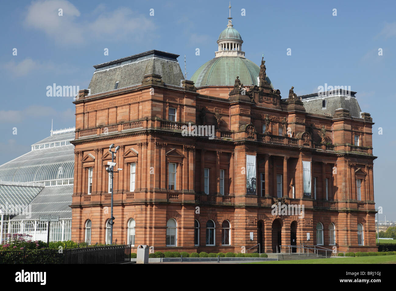 People's Palace Museum und Wintergarten auf Glasgow Green, Schottland, Großbritannien Stockfoto