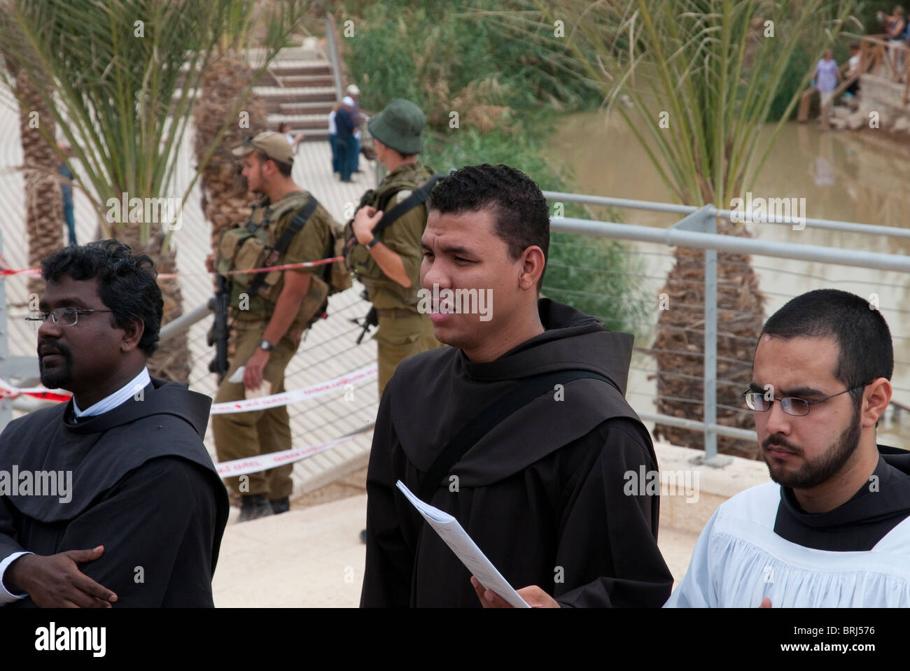 jährliche katholischen Prozession zum Jordan. Jericho Stockfoto