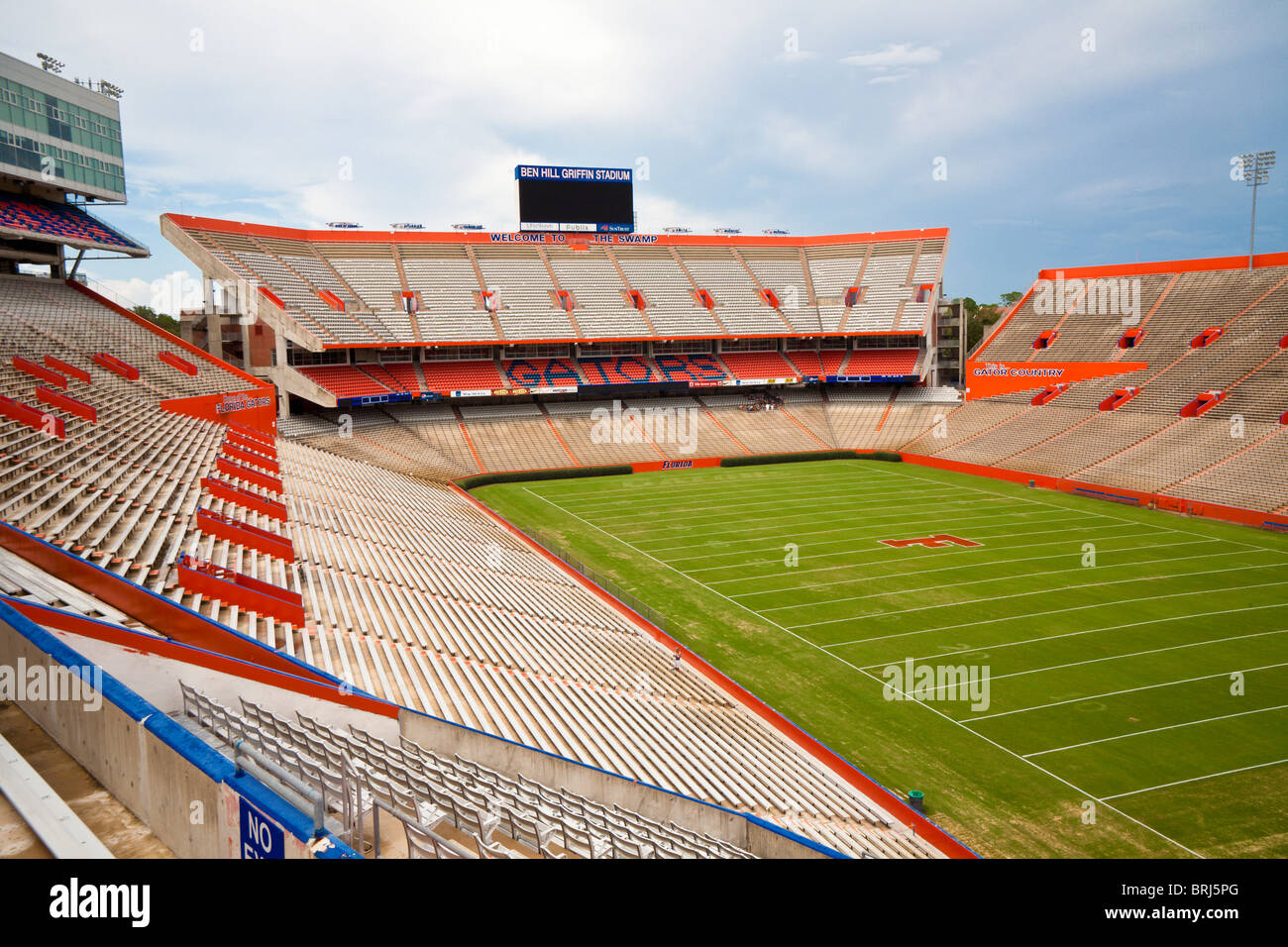 Das Innere des Ben Hill Griffin Stadions, allgemein bekannt als Swamp Home der University of Florida Gators Stockfoto