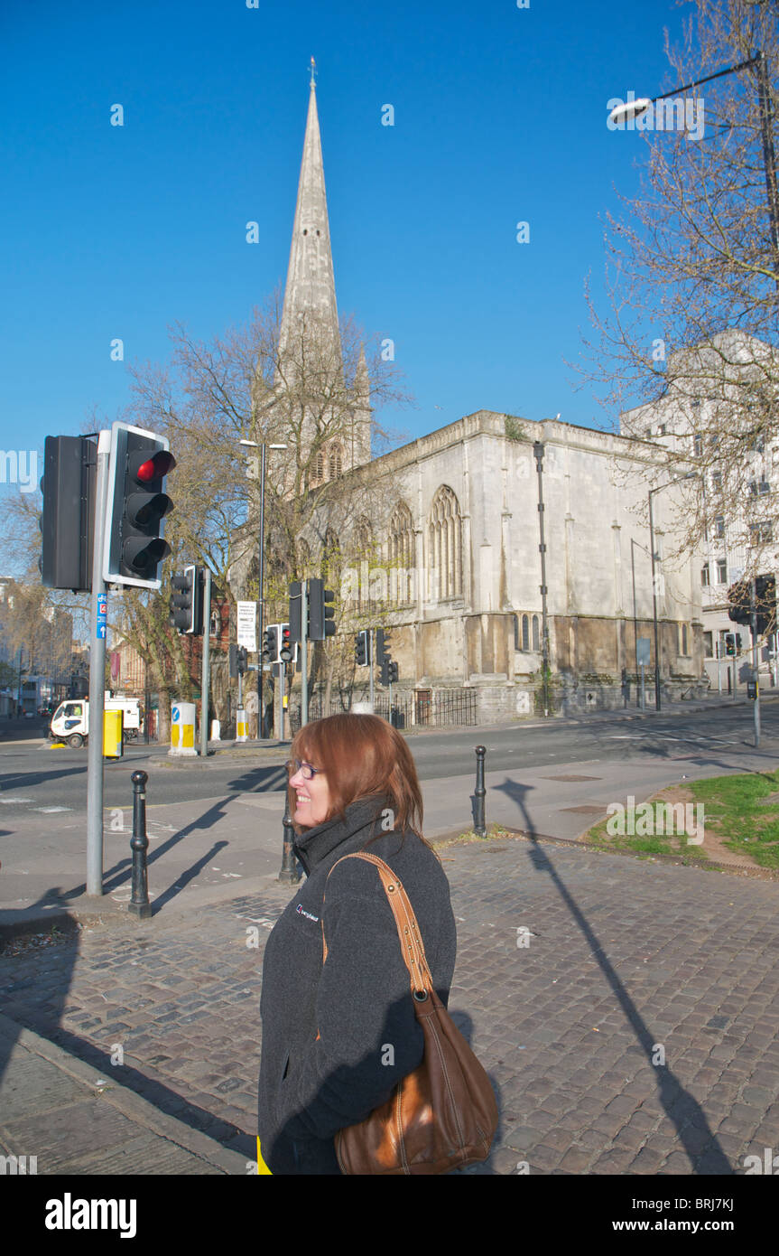 Shopper im Stadtzentrum von Bristol Stockfoto