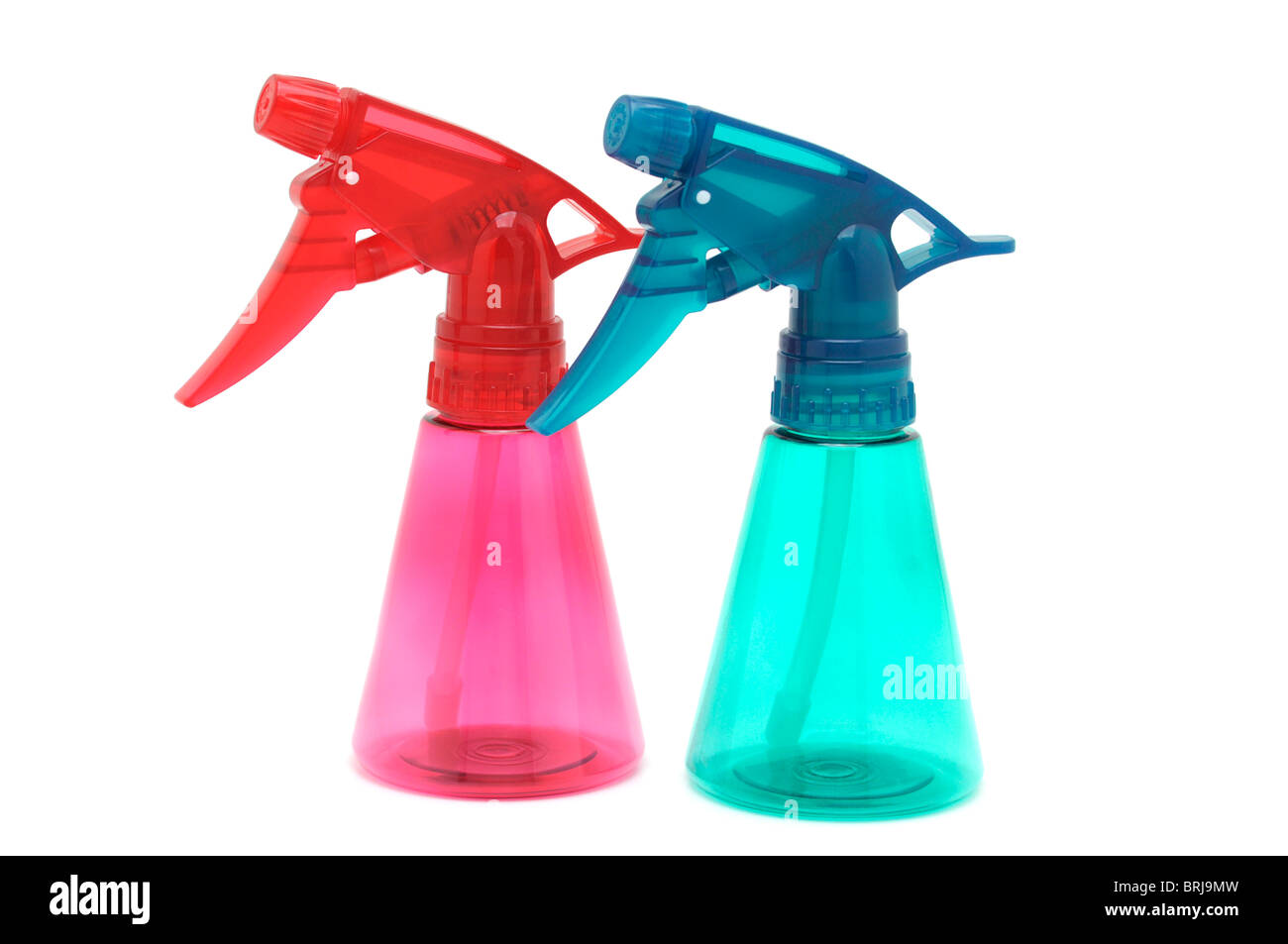 Leere Sprühflaschen Stockfoto
