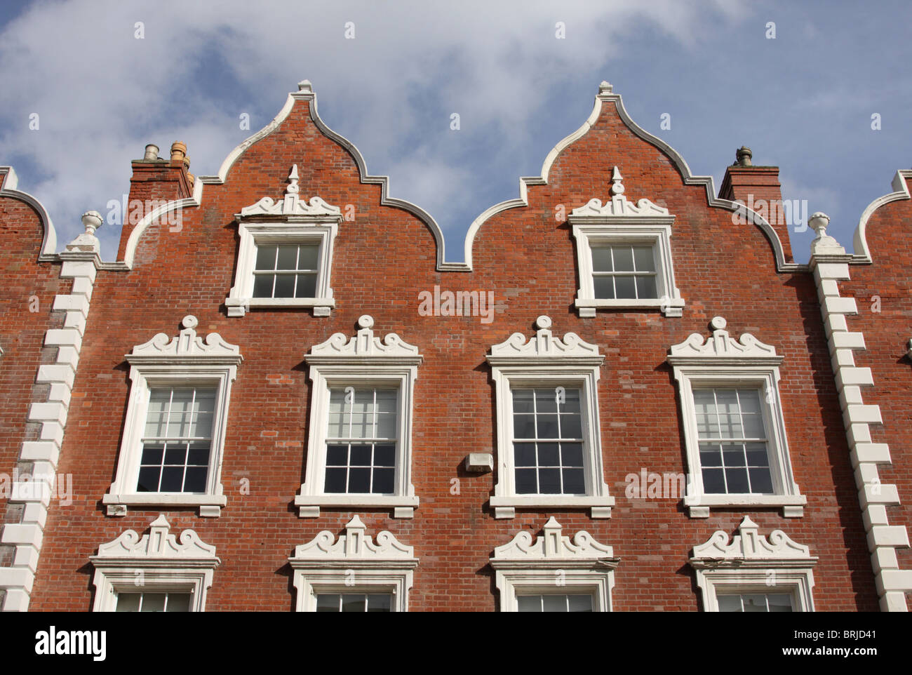 Ein elegantes Stadthaus Äußeres. Stockfoto