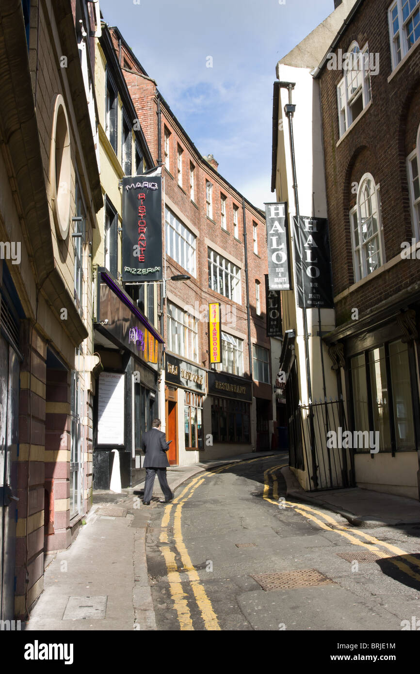 Blick auf Pudding Chare im Stadtzentrum von Newcastle, Nord-Ost-England. Stockfoto