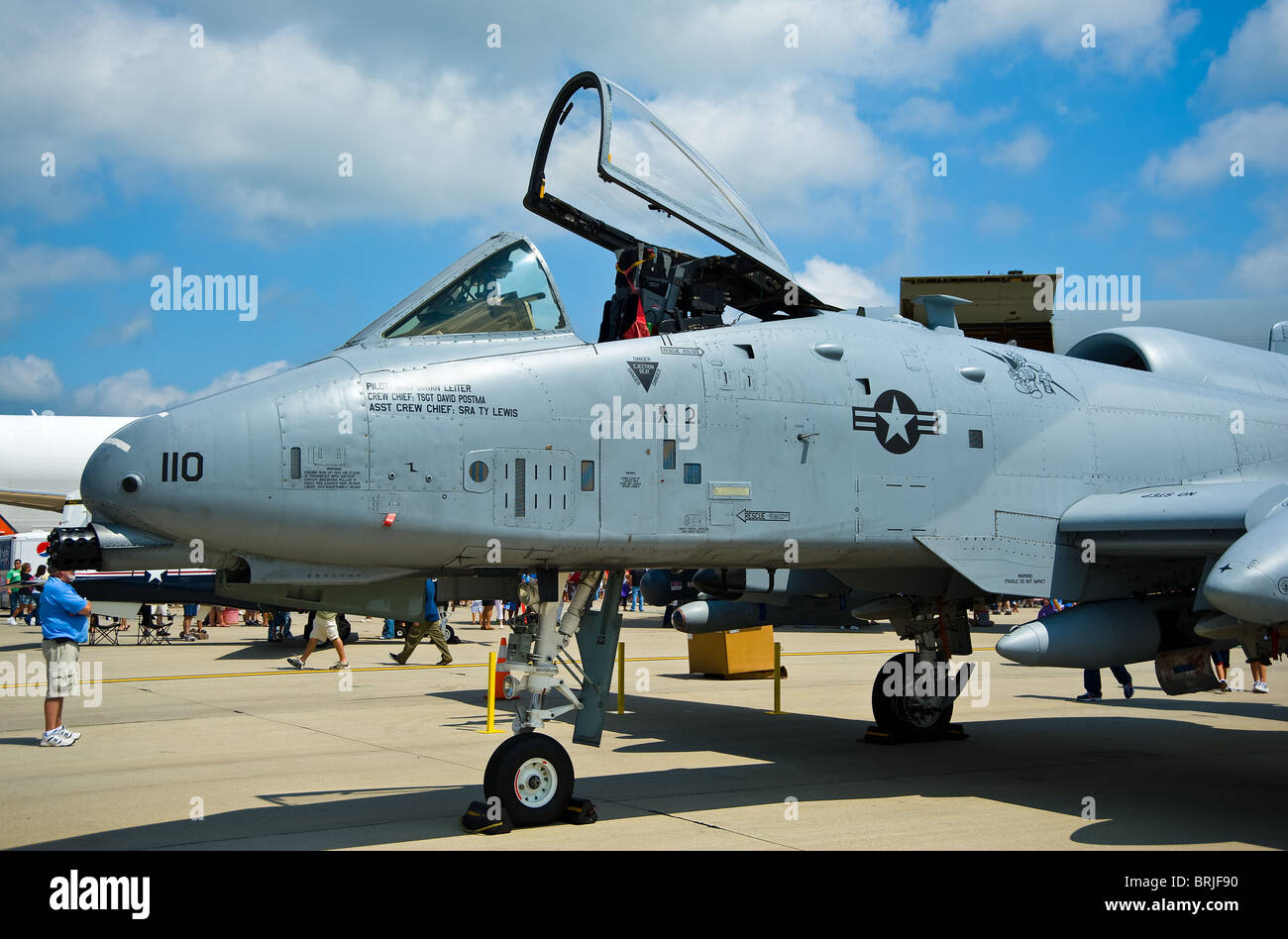 US Air Force a-10 Thunderbolt II, Einzelsitz, zweimotorigen, geraden Jet Flugzeugen für Bodenziele Stockfoto