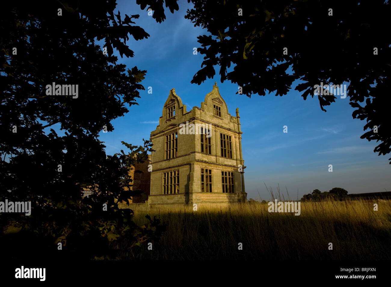 Die schönen Ruinen der Moreton Corbet Schloß, ein elisabethanisches Herrenhaus in Shropshire. Stockfoto