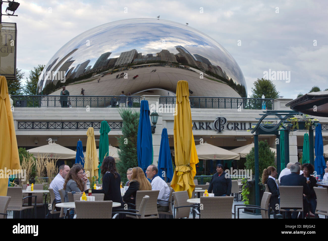 Park Grill Restaurant, Millennium Park, Chicago, Illinois, USA Stockfoto