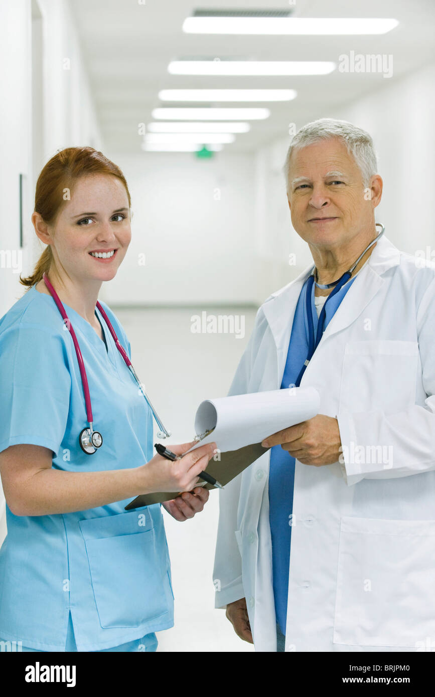 Arzt und Krankenschwester, Porträt Stockfoto