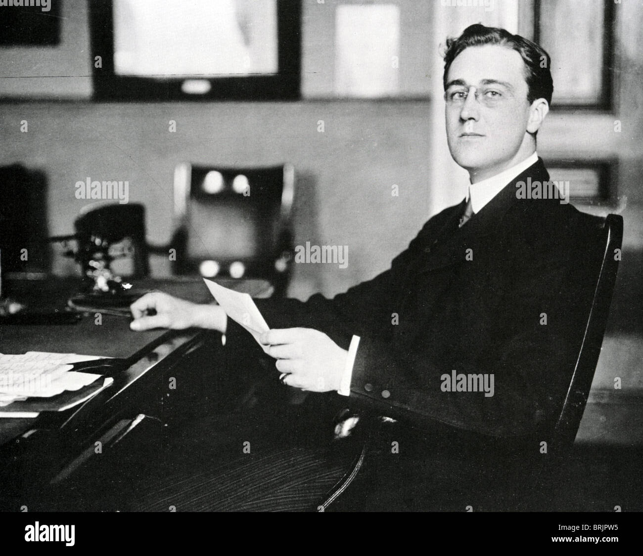 FRANKLIN D ROOSEVELT (1882-1945) US-Politiker als Staatssekretär für die Marine im Jahre 1913 Stockfoto