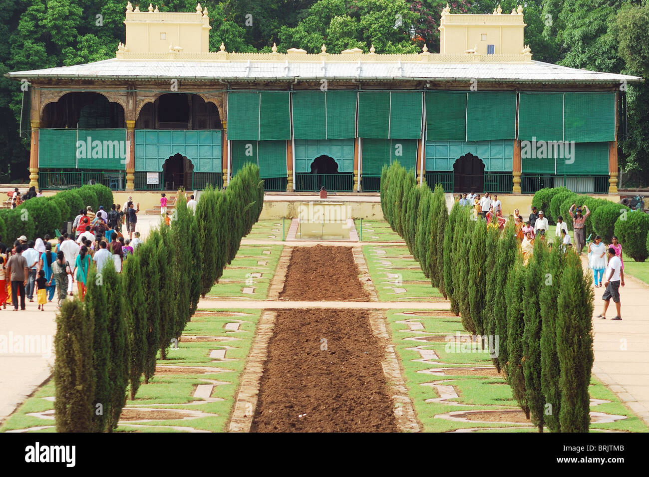 Daria Daulat Bagh bezeichnet als der Sommer Palast Tipu Sultan in der Nähe von Mysore in Indien wurde 1784 n. Chr. erbaut. Stockfoto