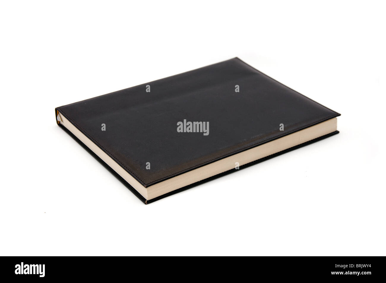 Buchhüllen mit schwarz auf weißem Hintergrund Stockfoto