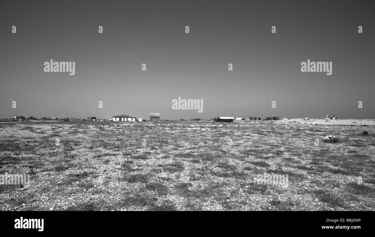 Dungeness, eine Fläche von Landzunge an der Küste des südlichen Kent, Großbritannien Stockfoto