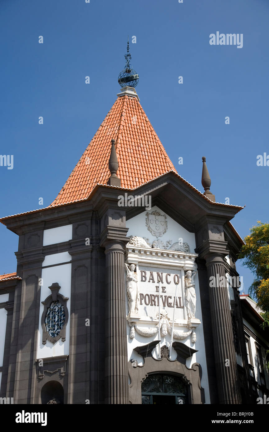 Banco de Portugal - Funchal - Madeira Stockfoto