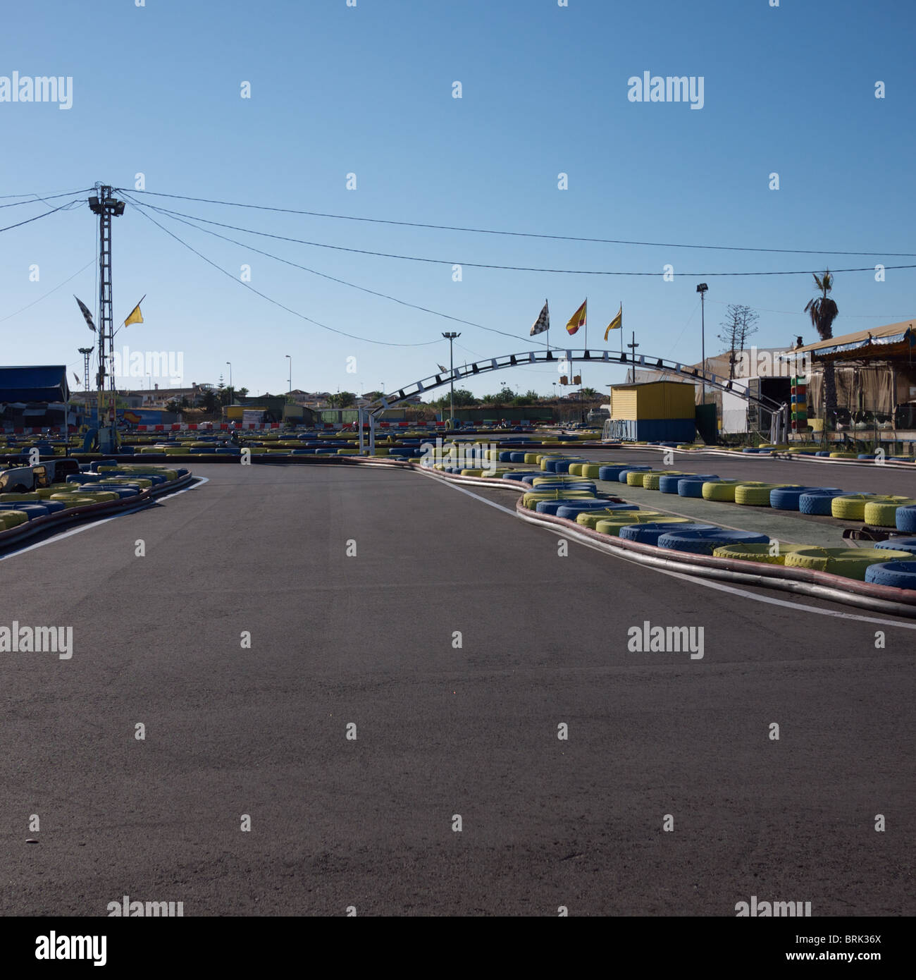 Go Kart-Rennbahn, Südspanien, Stockfoto