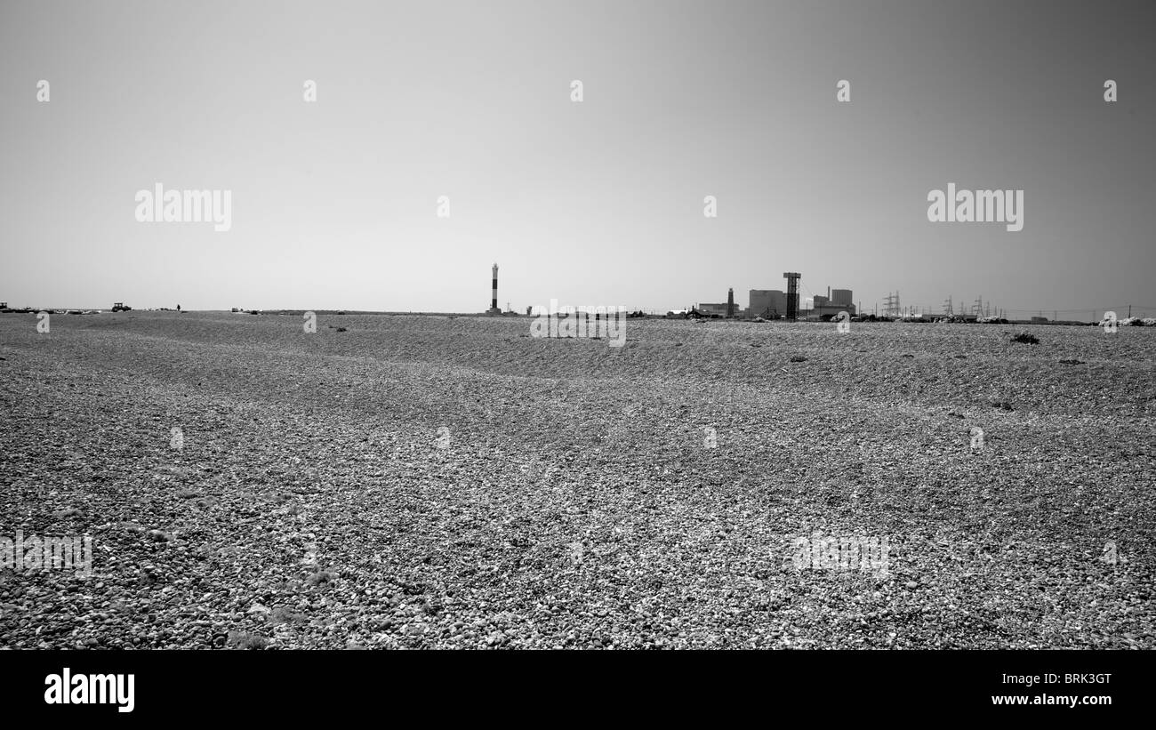 Dungeness, eine Fläche von Landzunge an der Küste des südlichen Kent, Großbritannien Stockfoto