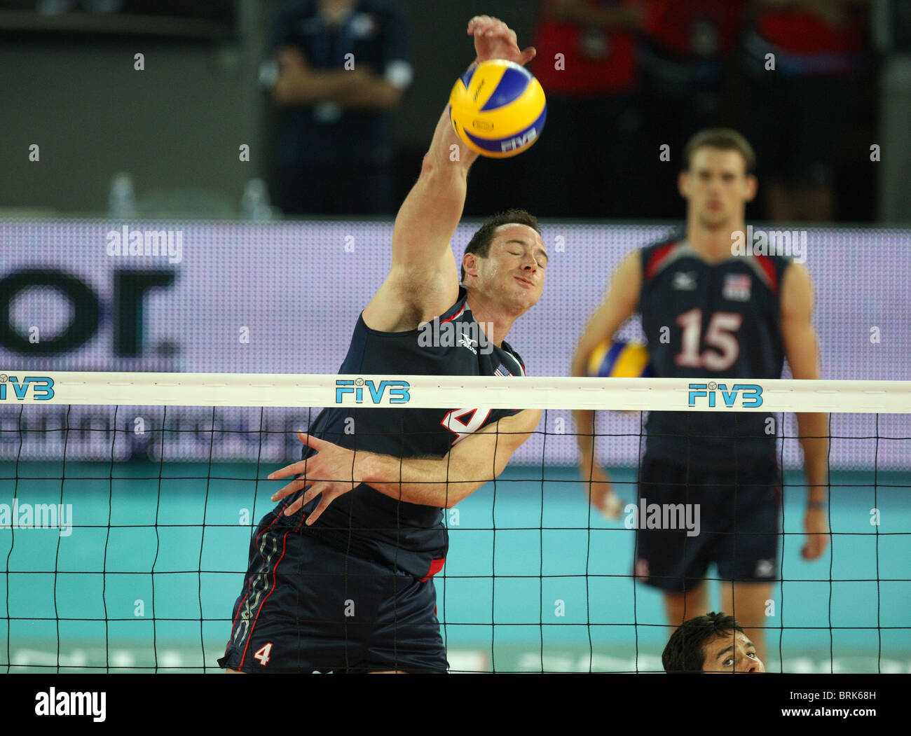 Lee David USA Spitzen den Ball während der Partie USA / Frankreich Stockfoto