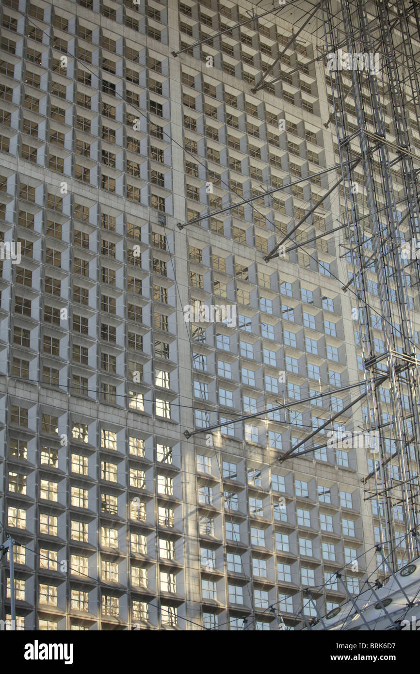 Detail von der Grande Arche De La Defense in Paris Stockfoto