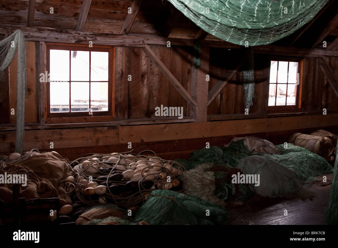 NET Loft im North Pacific Cannery Museum, Port Edward, Kanada September 2010 Stockfoto