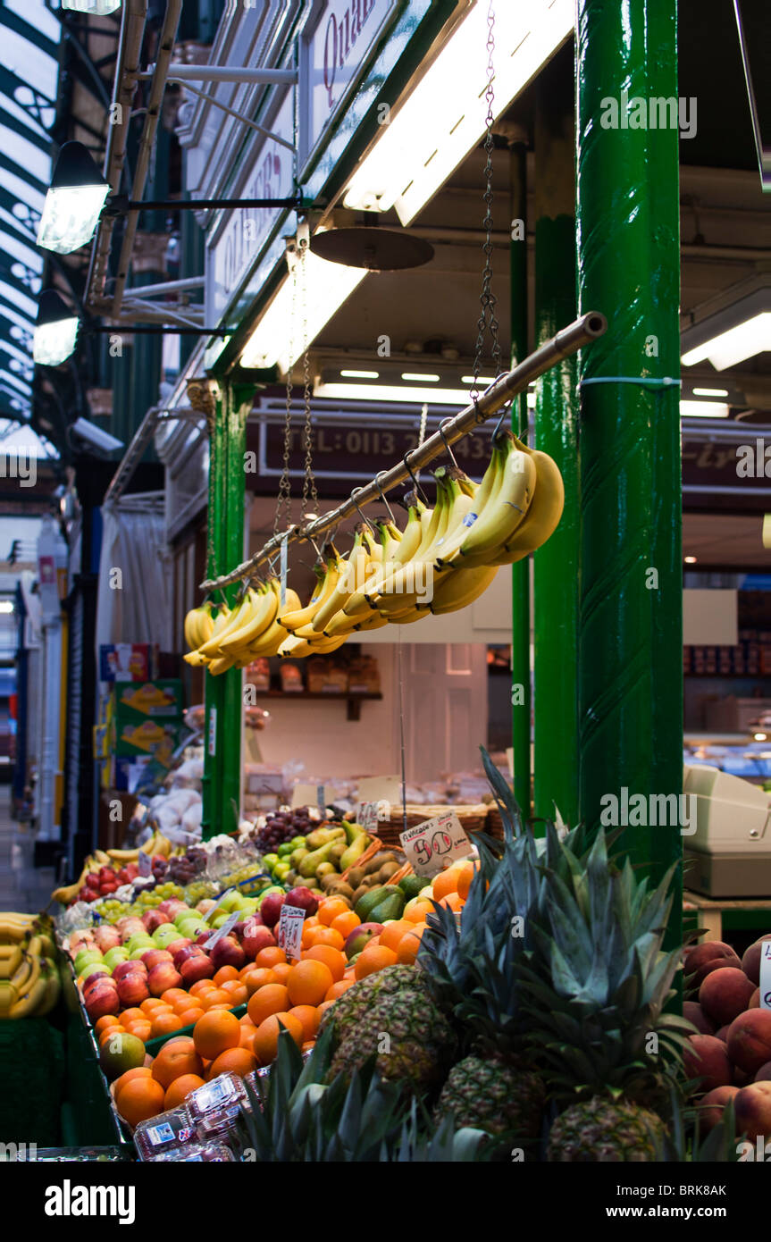 Bananen in Leeds Markt Stockfoto