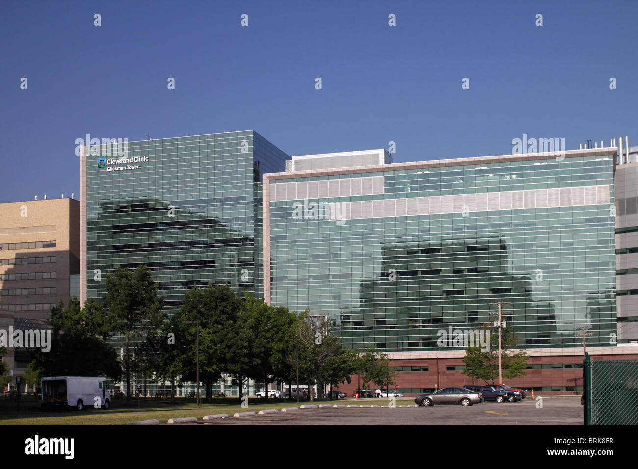 Cleveland Klinik Glickman Turm und den Sydel & Arnold Miller Familie Pavillion Stockfoto