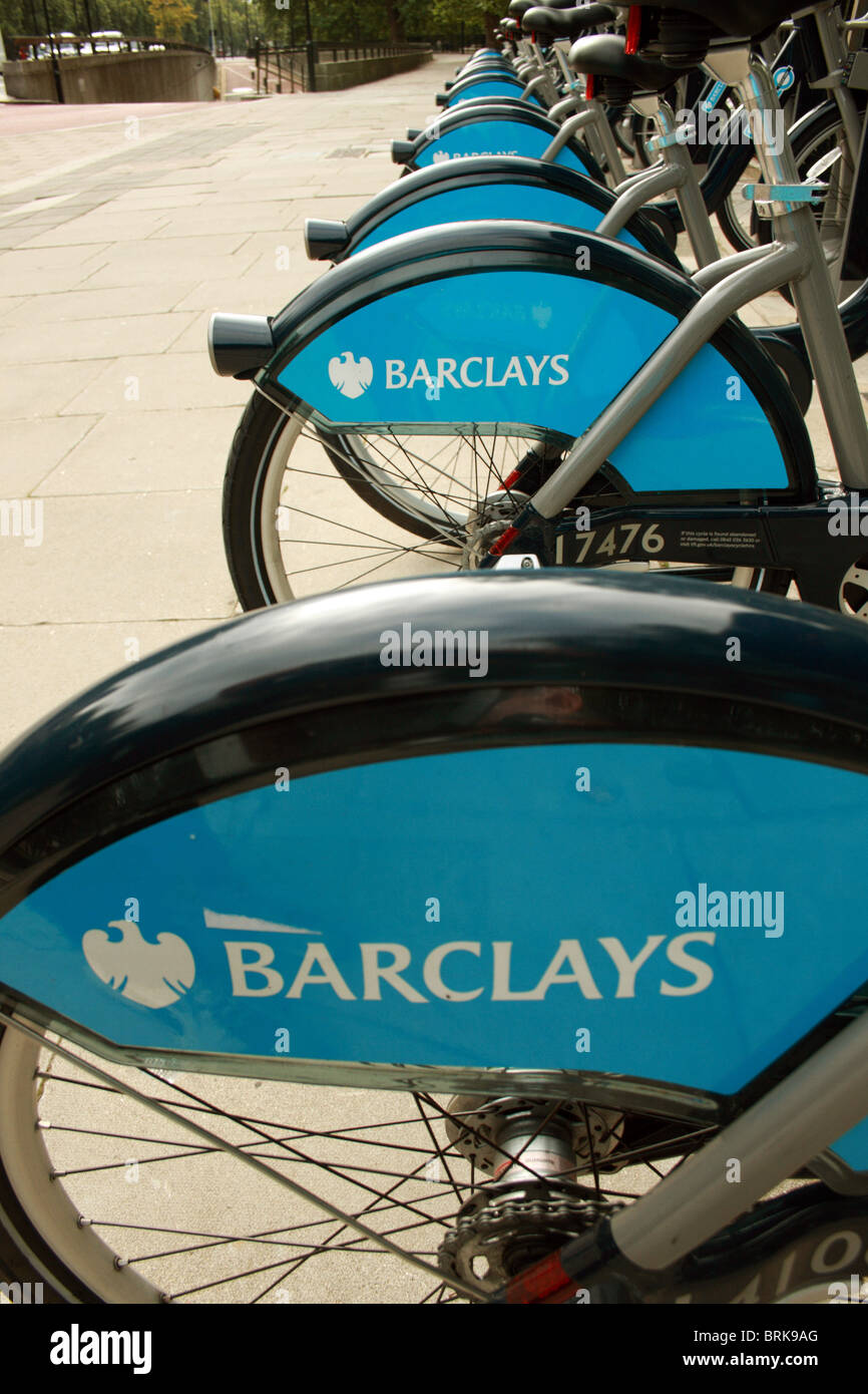 Barclay es Fahrrad Verleih Schema London Stockfoto