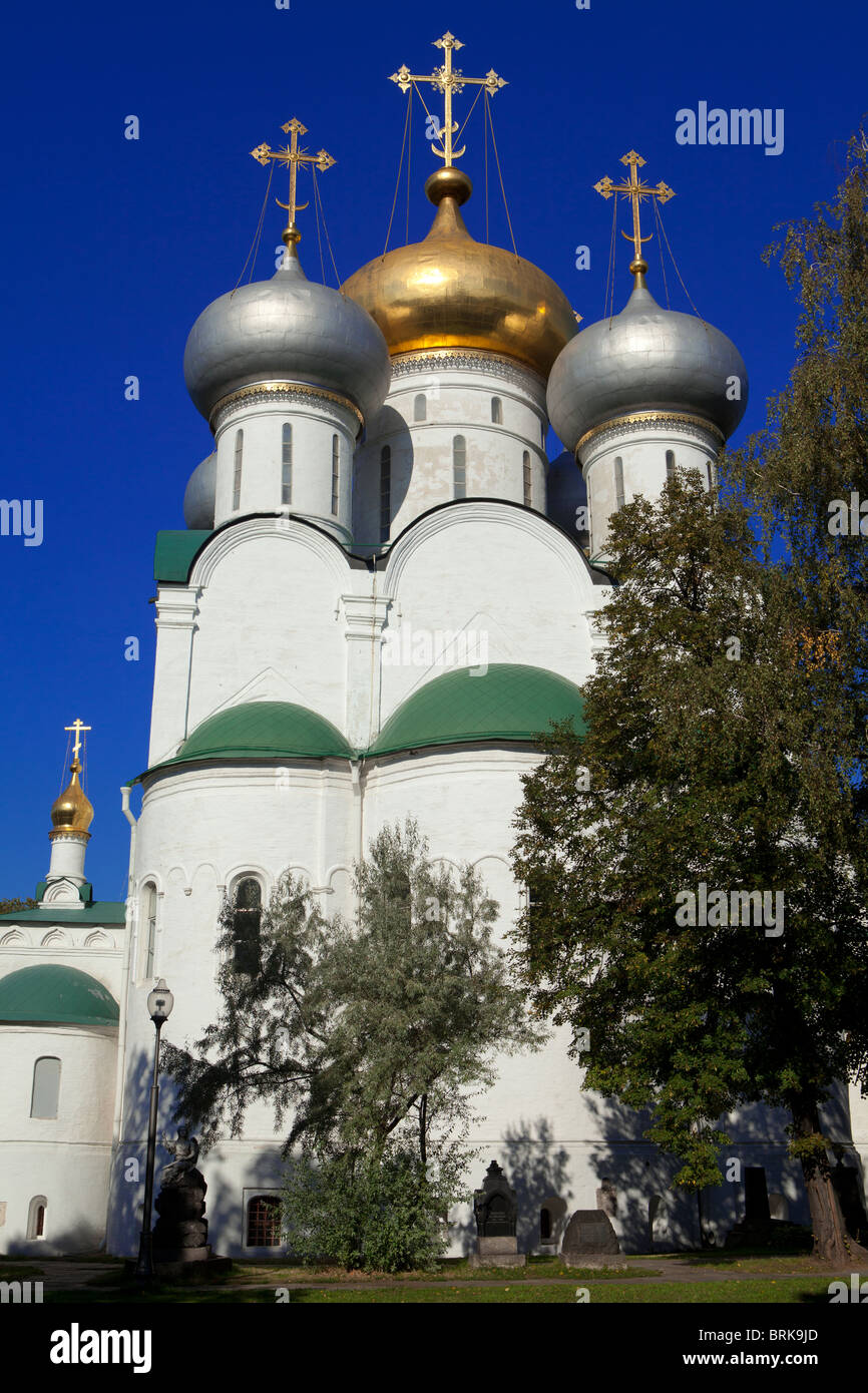 Kathedrale unserer Dame von Smolensk auf dem Nowodewitschi-Kloster in Moskau, Russland Stockfoto