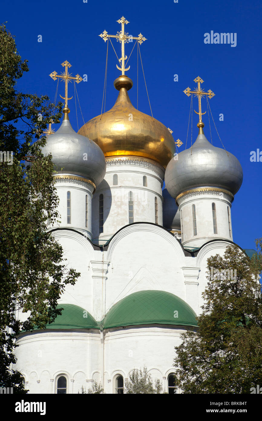 Kathedrale unserer Dame von Smolensk auf dem Nowodewitschi-Kloster in Moskau, Russland Stockfoto