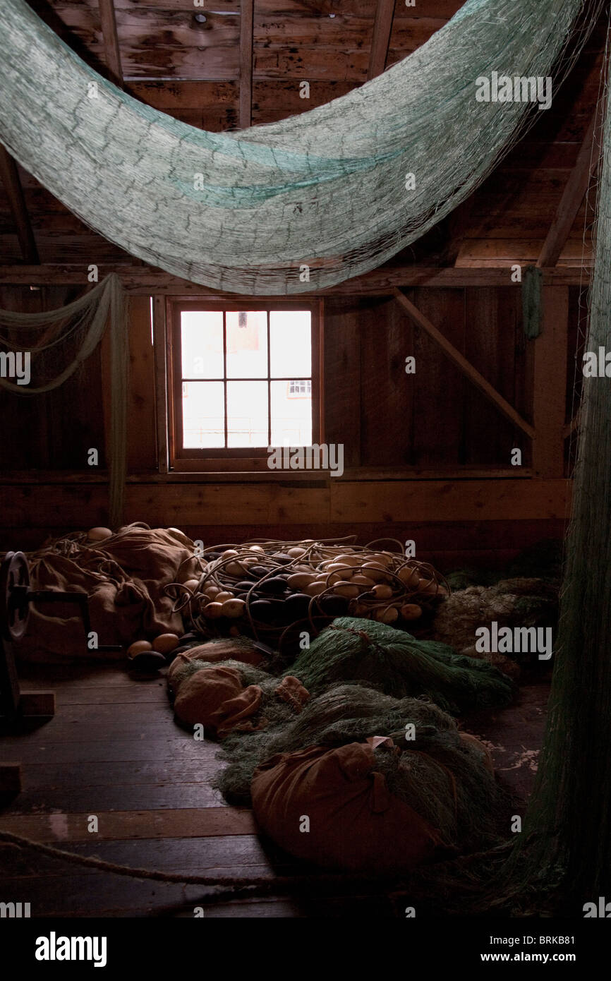 NET Loft im North Pacific Cannery Museum, Port Edward, Kanada September 2010 Stockfoto