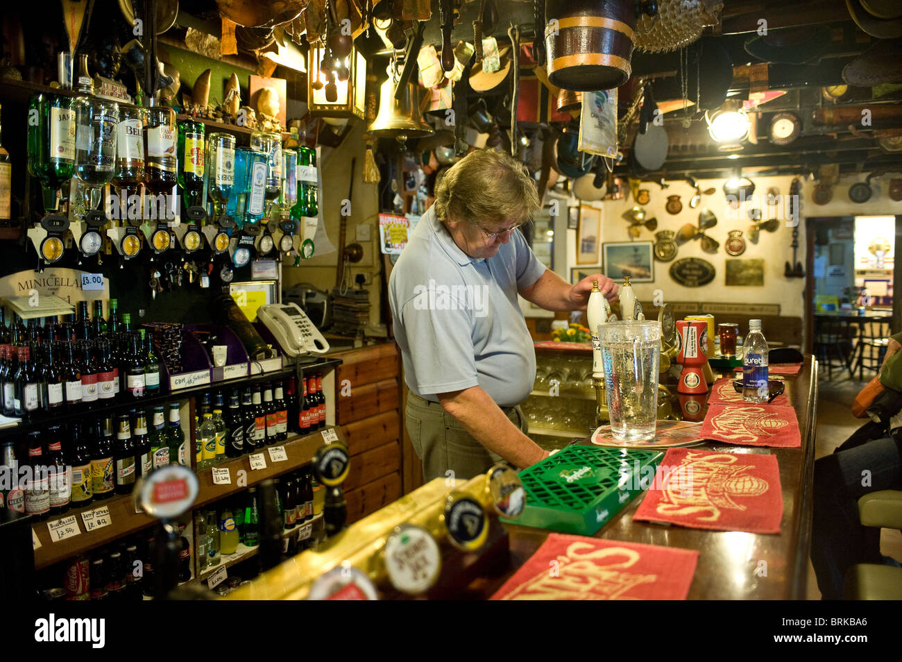 Das Innere des Hauses später Wink öffentlichen in Cornwall. Stockfoto