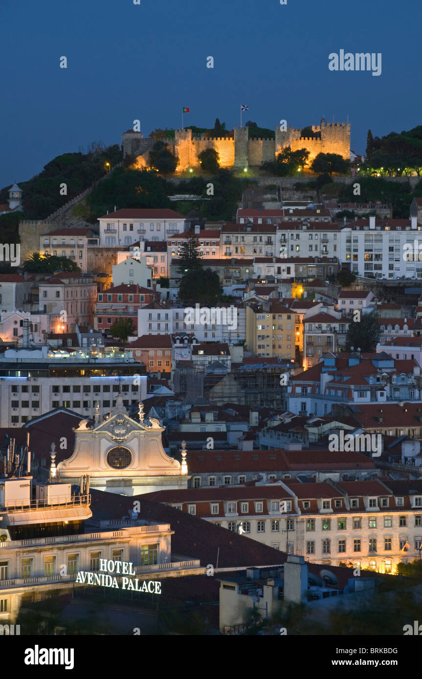 Blick auf die Stadt, Burg Lissabon Portugal Stockfoto