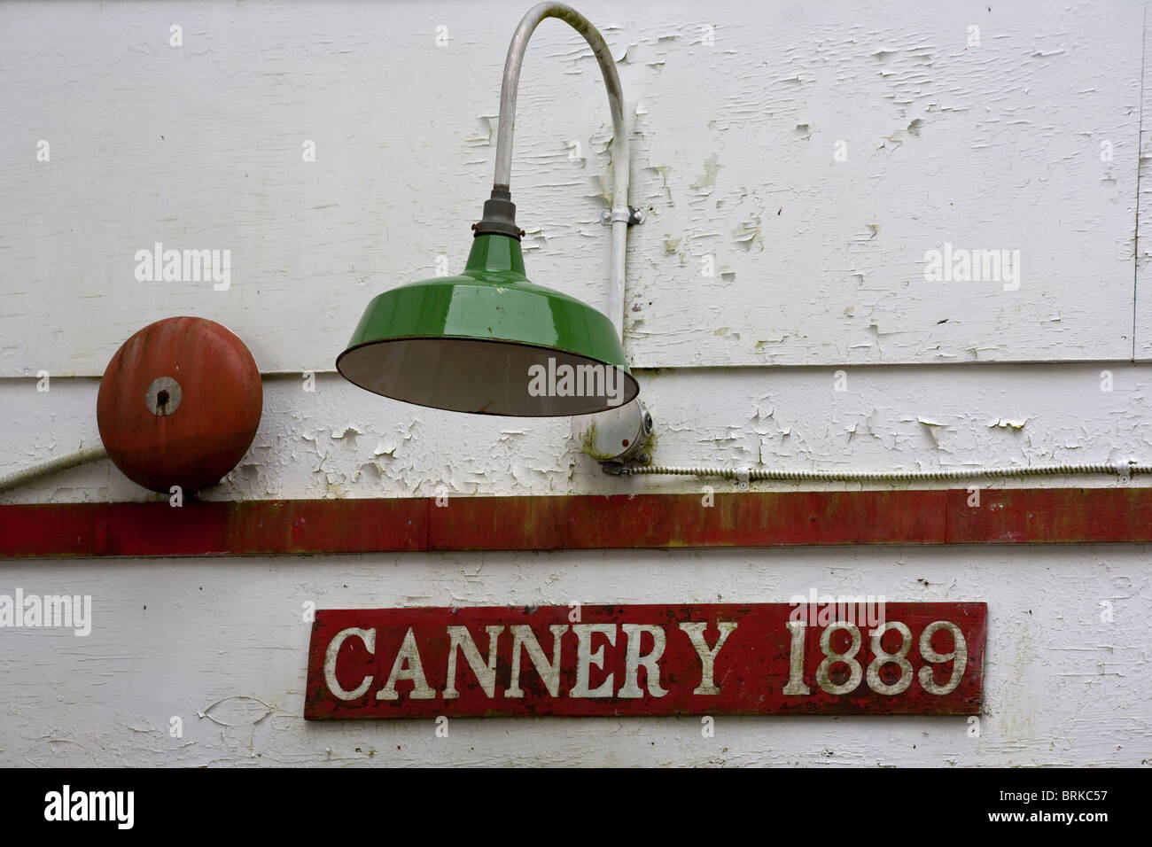 Eingang zum North Pacific Cannery Museum Port Hardy British Columbia Kanada Sept 2010 Stockfoto