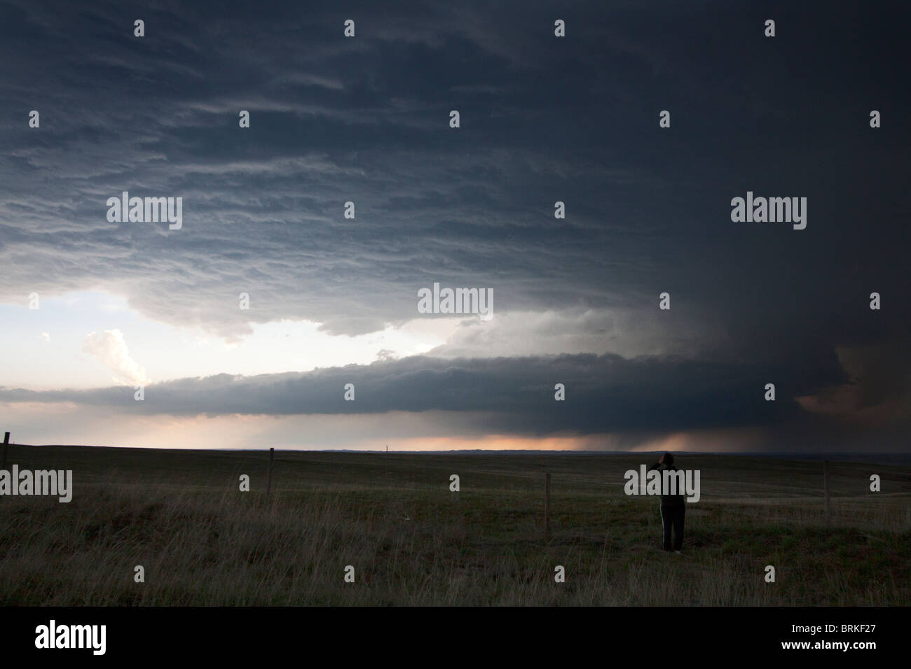Ein supercellular Gewitter im ländlichen Wyoming, 21. Mai 2010. Stockfoto