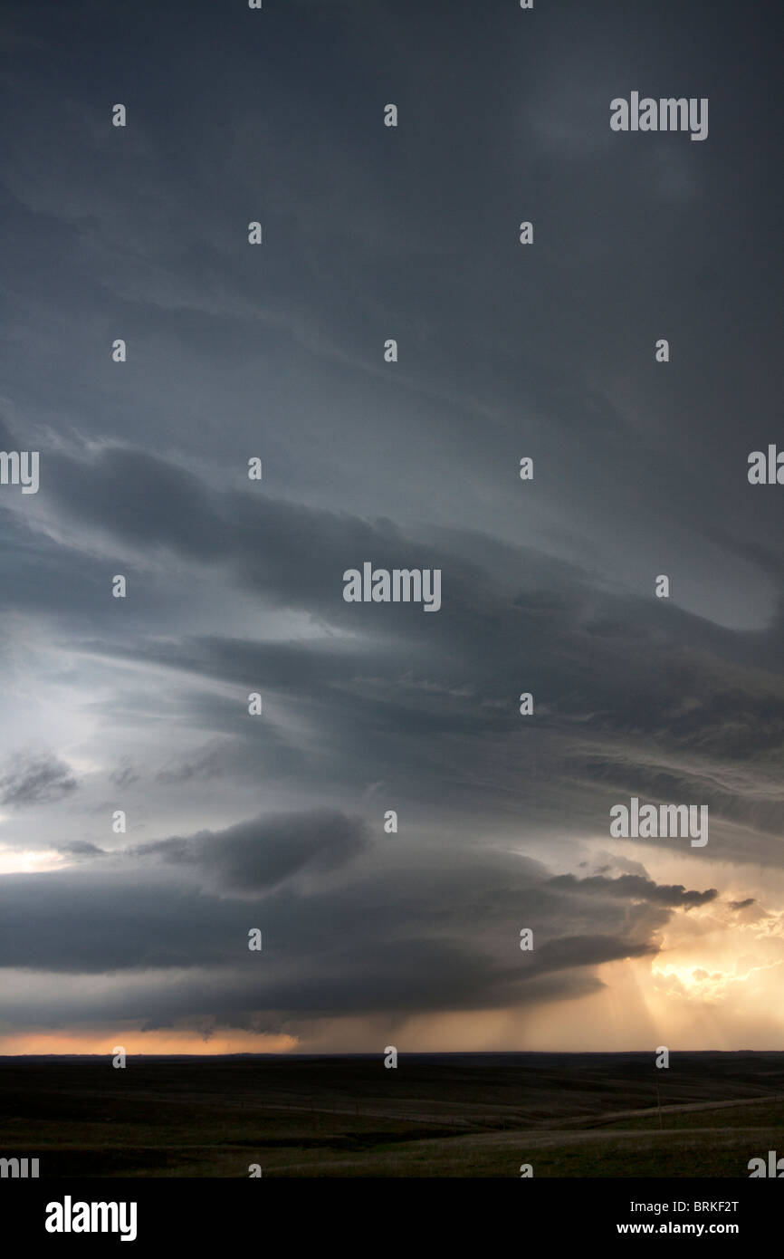 Ein supercellular Gewitter im ländlichen Wyoming, 21. Mai 2010. Stockfoto