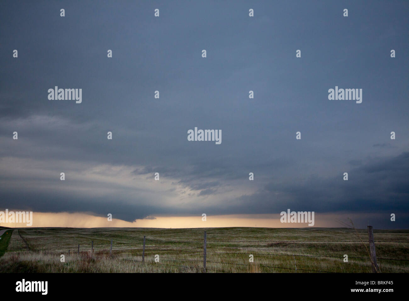 Ein supercellular Gewitter im ländlichen Wyoming, 21. Mai 2010. Stockfoto