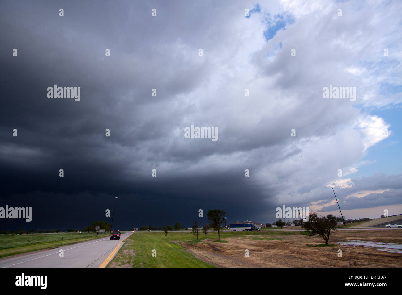 Einem schweren Gewitter im ländlichen Nebraska, 24. Mai 2010. Stockfoto