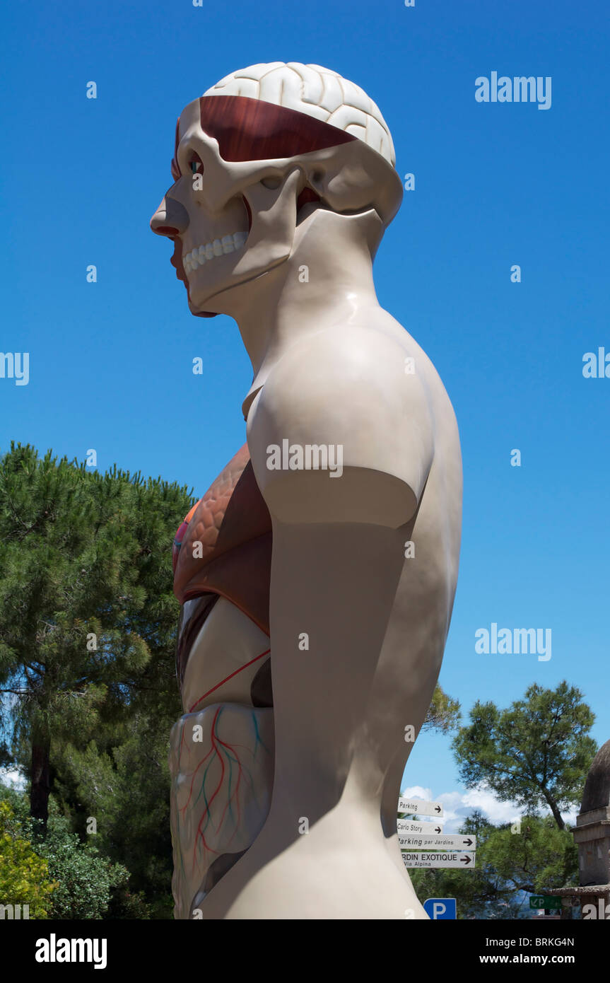 Körper-Welten-Statue in Monte Carlo Gunther von Hagens Stockfoto