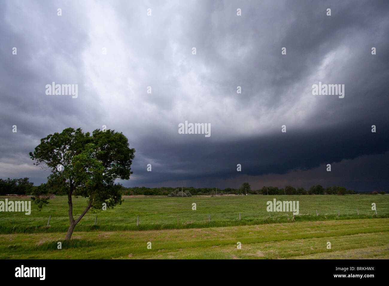 Einem schweren Gewitter im ländlichen Nebraska, 24. Mai 2010. Stockfoto