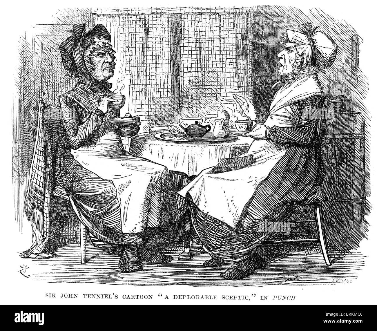 Karikatur von Gladstone von Sir John Tenniel in Punch "Eine bedauerliche Skeptiker" Stockfoto