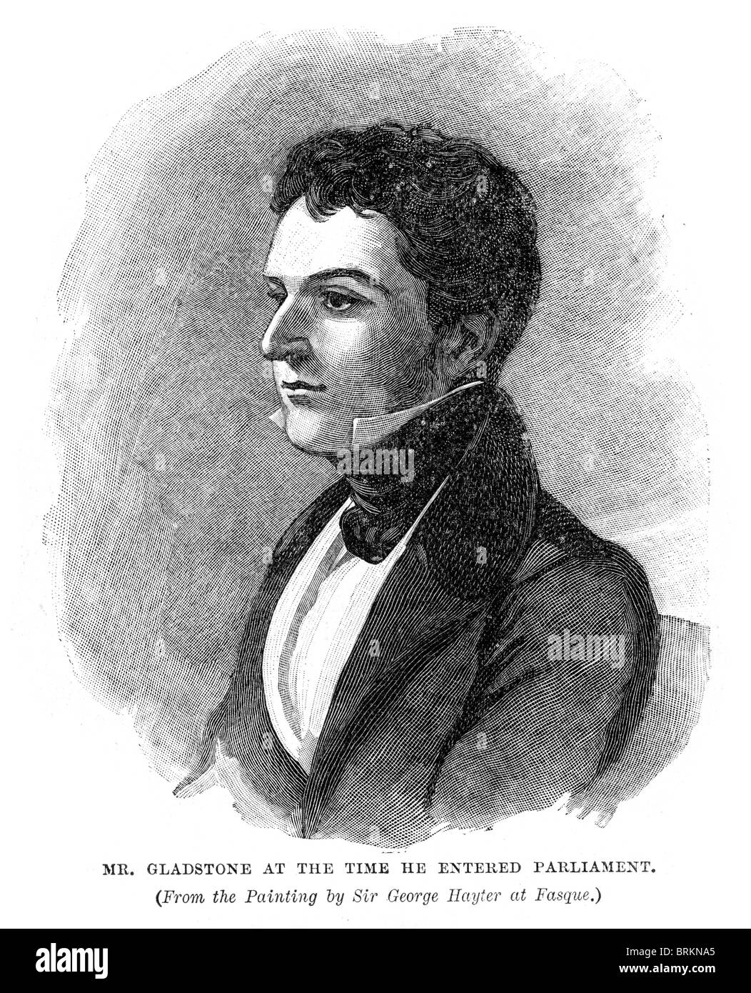 William Ewart Gladstone als junger Mann. Er war ein britischer liberaler Staatsmann und Gelehrter von Homer Stockfoto