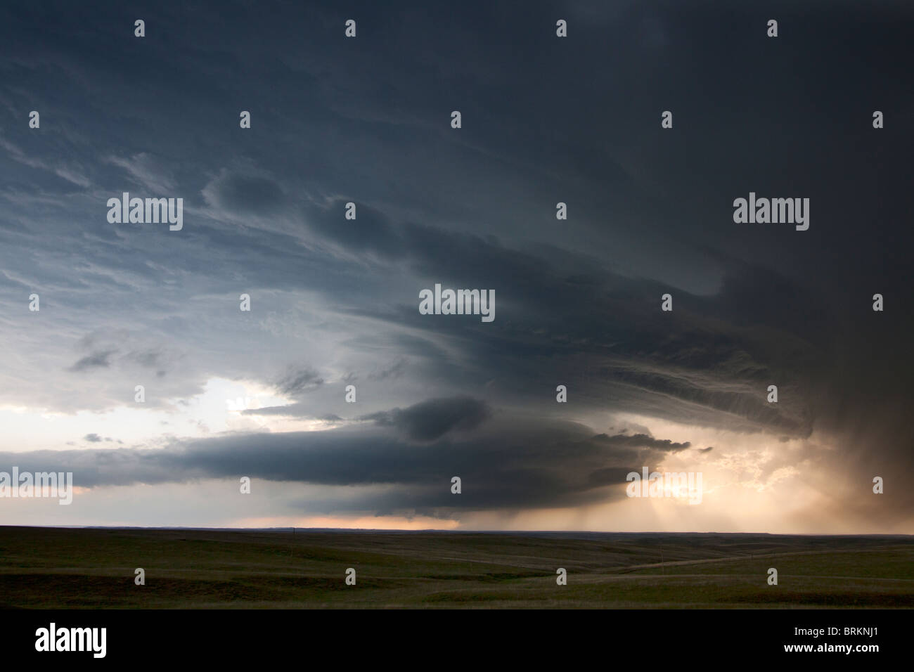 Ein supercellular Gewitter im ländlichen Wyoming, 21. Mai 2010. Stockfoto