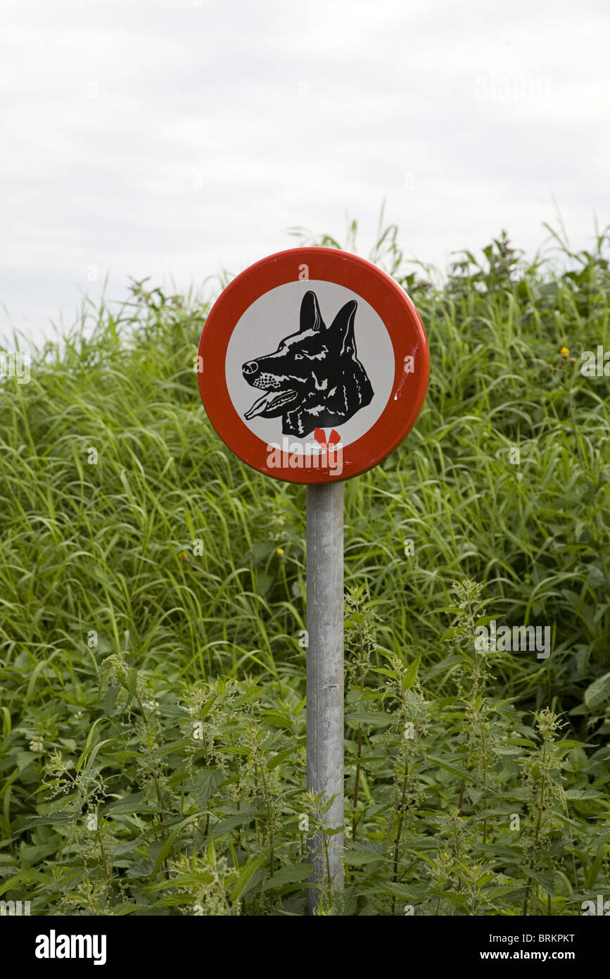 Melden Sie keine Hunde erlaubt, Holland Stockfoto