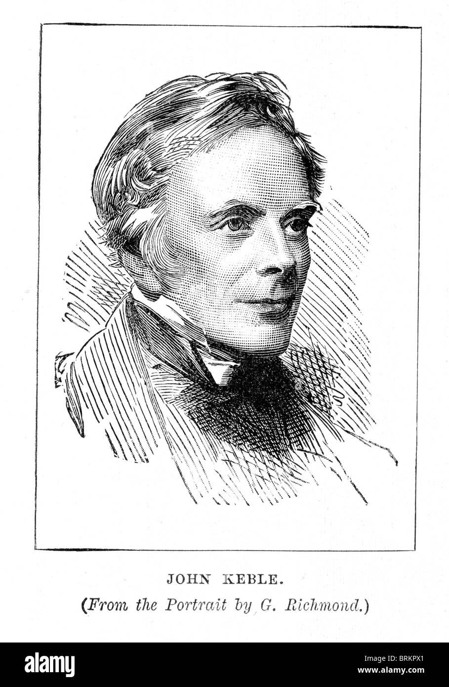 John Keble ein englischer Geistlicher und Dichter, einer der Führer der Oxford-Bewegung, und gab seinen Namen Keble College in Oxford. Stockfoto