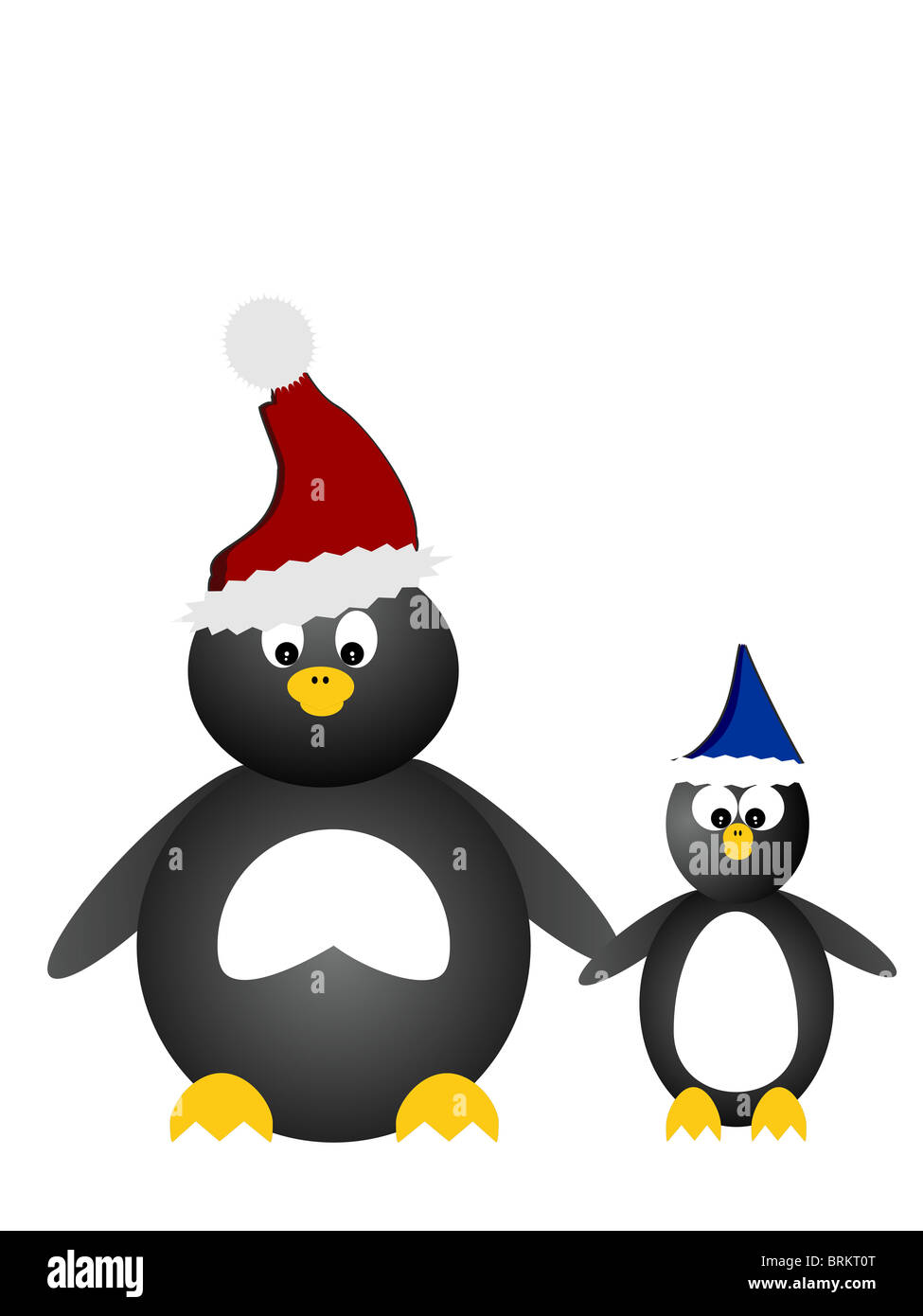Pinguin-Familie Stockfoto