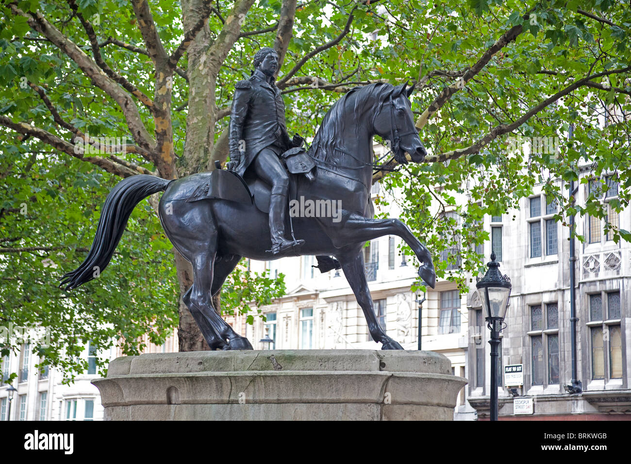 London, Pall Mall East Statue von George 111, errichtet 1836 August 2010 Stockfoto