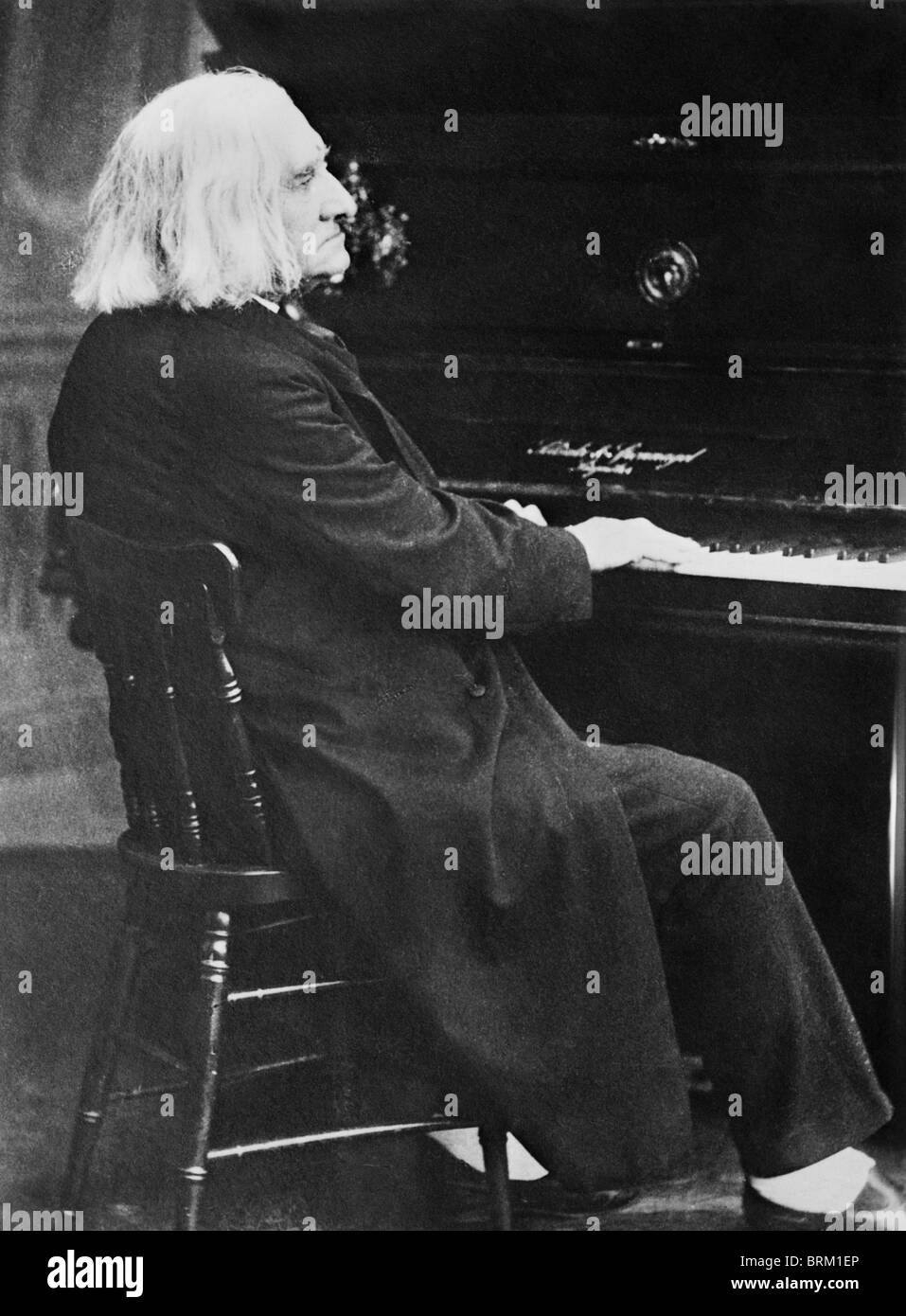 Vintage Foto um 1880 des ungarischen Komponisten und Pianisten Franz Liszt (1811-1886). Stockfoto