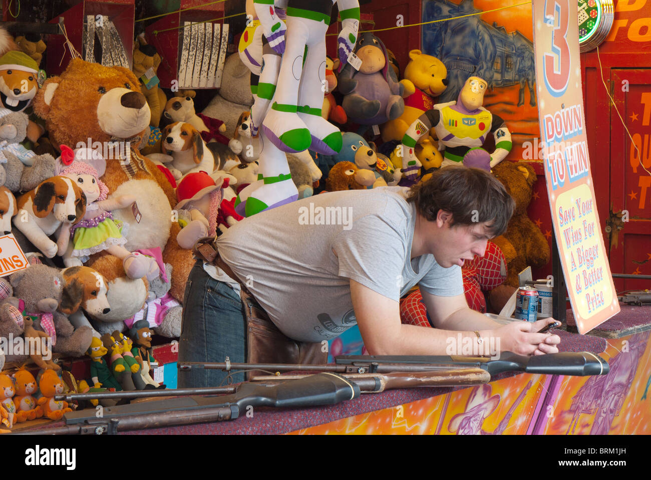 Carnie bei Dreharbeiten Stall - Messe Abingdon in Oxfordshire Stockfoto